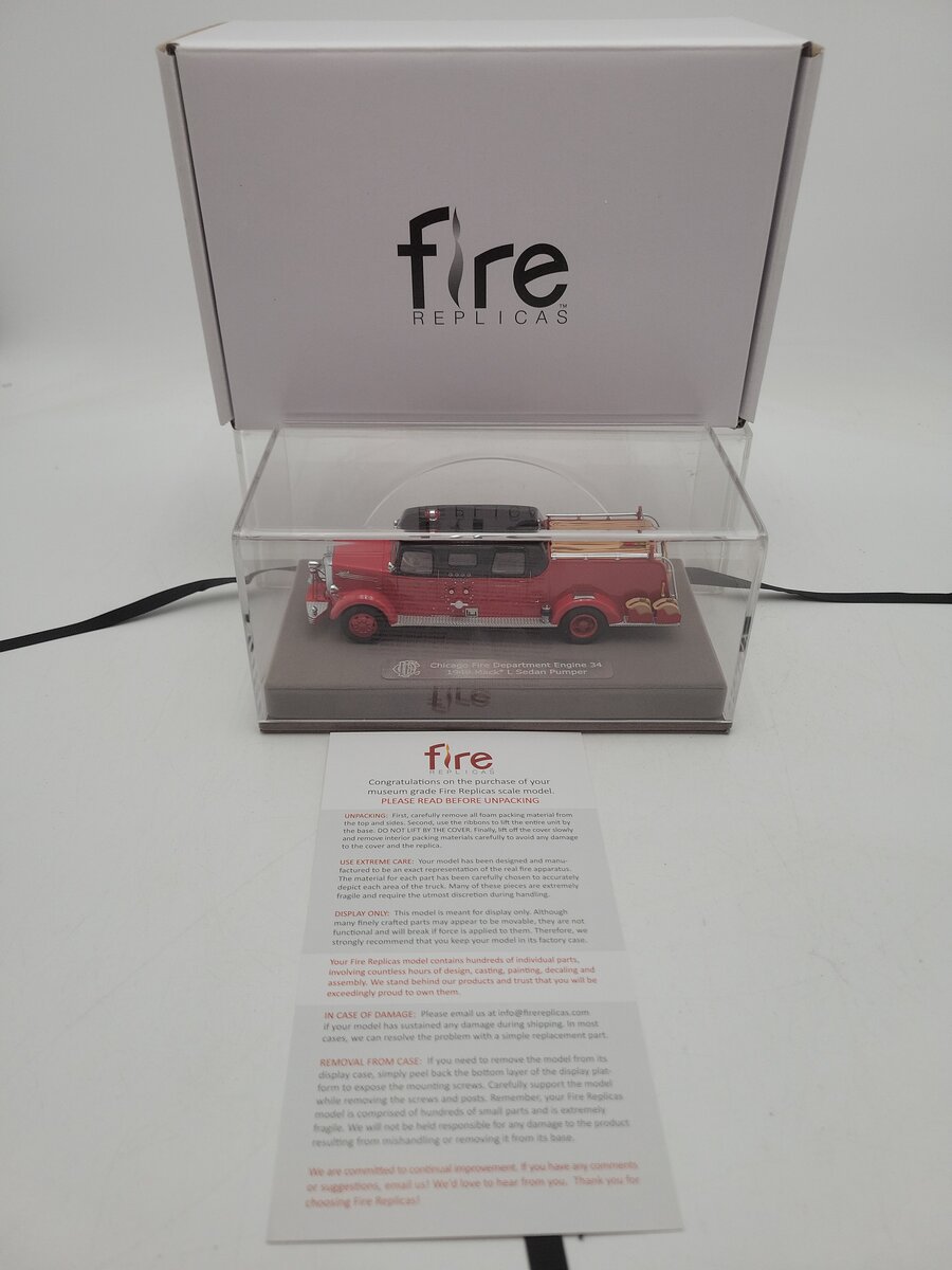 Fire Replicas FR076-34 1:50 Scale Chicago Fire Department 48 Mack L Sedan Pumper LN/Box