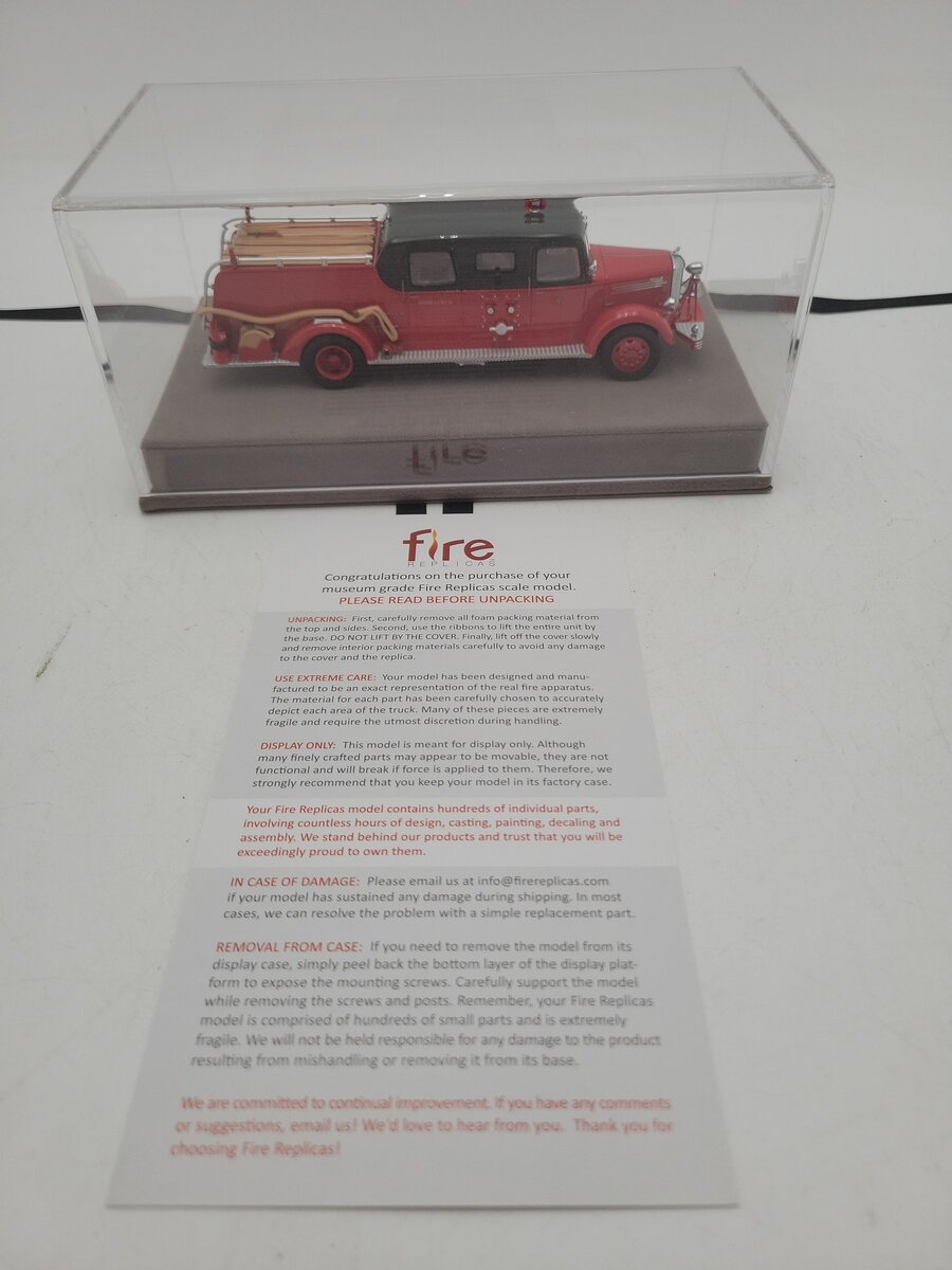 Fire Replicas FR076-34 1:50 Scale Chicago Fire Department 48 Mack L Sedan Pumper LN/Box