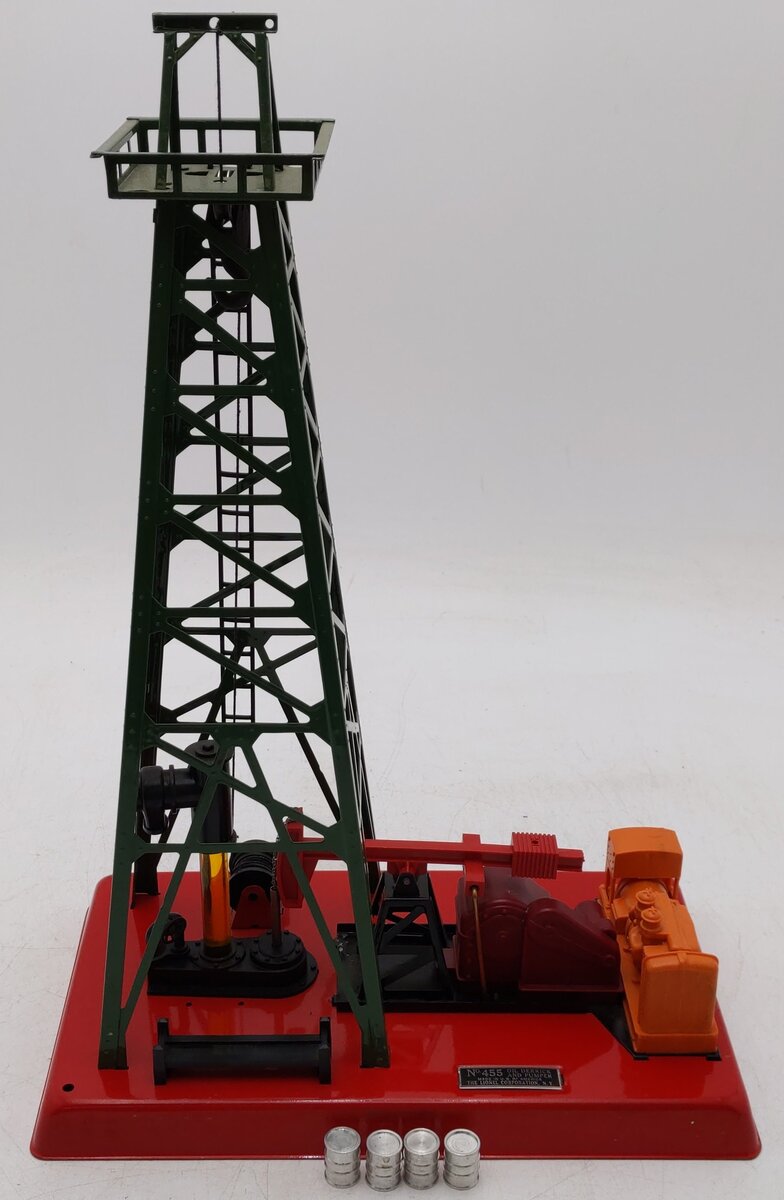 Lionel 455 Vintage O Operating Oil Derrick and Pumper VG/Box