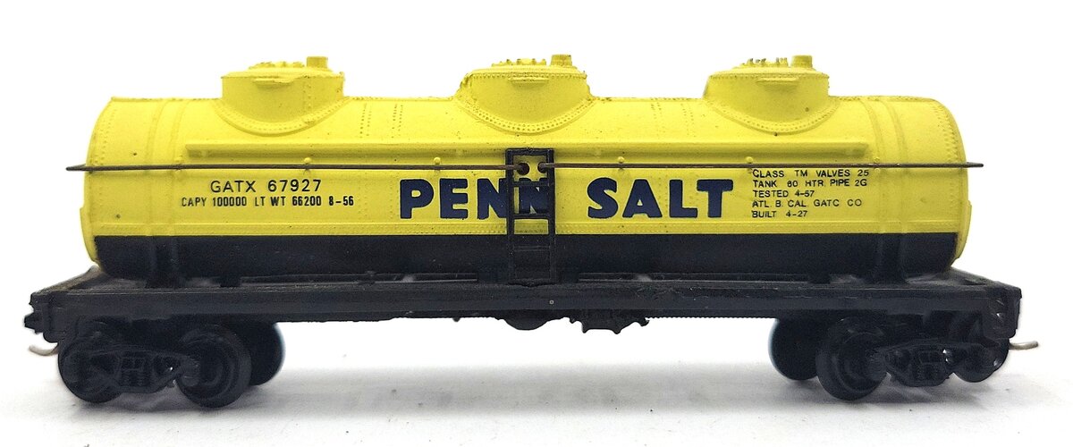 Bachmann 70150 N Scale GATX Penn Salt 42' Three Dome Tank Car #67927 EX