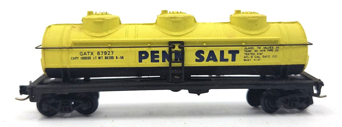 Bachmann 70150 N Scale GATX Penn Salt 42' Three Dome Tank Car #67927 EX
