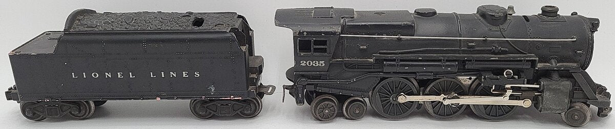 Lionel 2035 Vintage O 2-6-4 Diecast Postwar Steam Locomotive with 6466W Tender VG