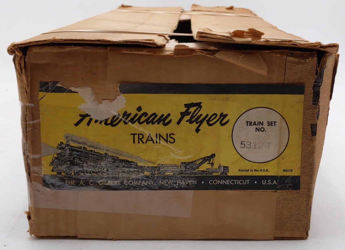 American Flyer 5312T Vintage S Gauge "The Black Diamond" Steam Freight Set VG/Box