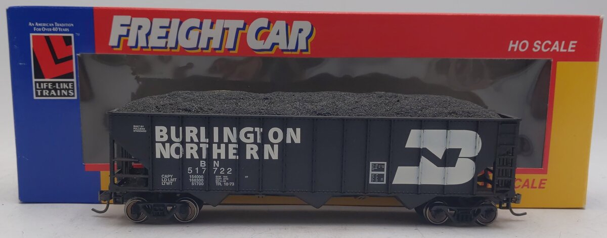 Life Like 8497 HO Burlington Northern 100 Ton Hopper #517722 EX/Box
