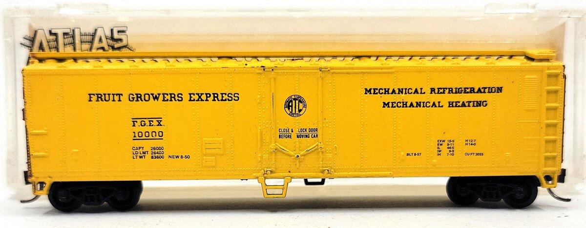 Atlas 3671 N Scale Fruit Growers Express 50' Mechanical Reefer #10000 EX/Box