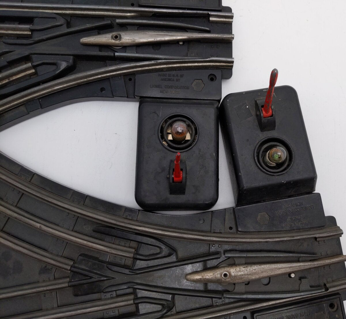 Lionel 042 O Gauge LH/RH Postwar Manual Control Switches (4) VG