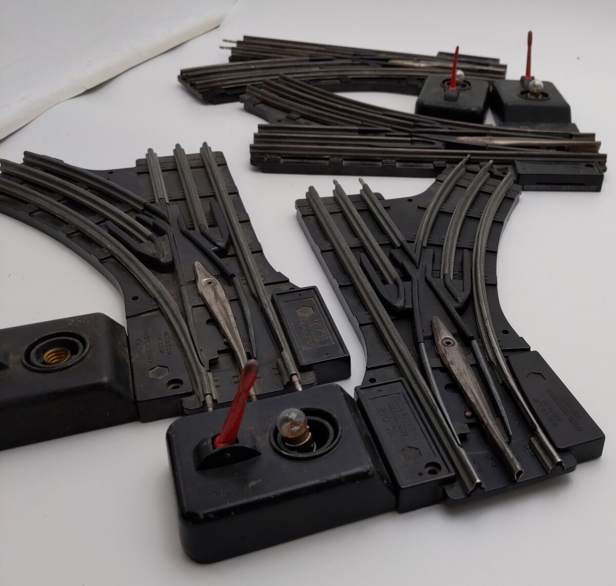 Lionel 042 O Gauge LH/RH Postwar Manual Control Switches (4) VG