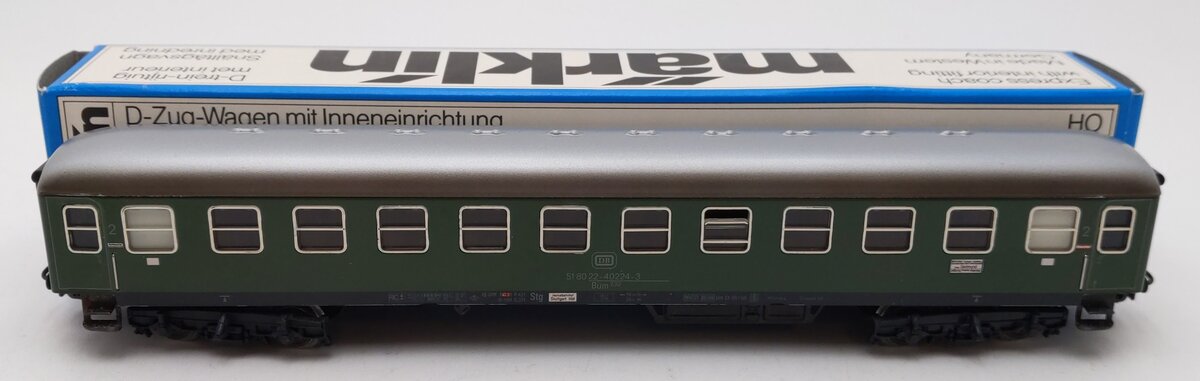 Marklin 4052 HO DB 2nd Class Green Express Coach EX/Box