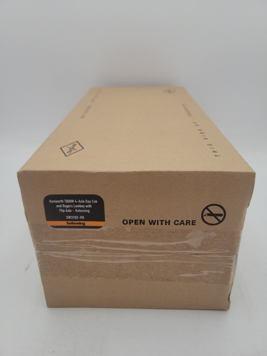 Sword Models SW3102-KO 1:50 Kokosing Kenworth T800W w/Rogers 4-Axle Flip Lowboy MT/Box