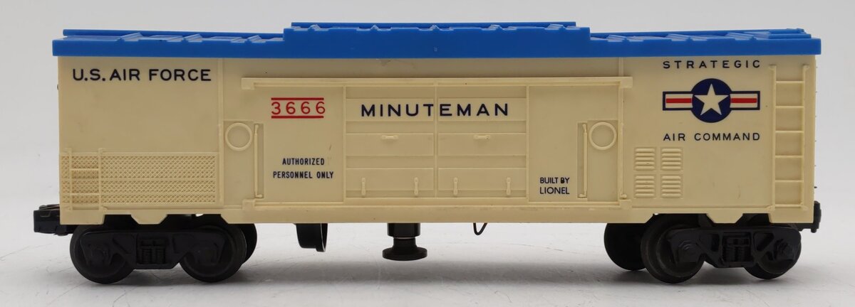 Lionel 3666 Vintage O Gauge USAF Minuteman Missile Car w/ Cannon - RARE VG