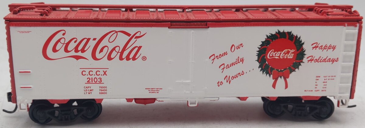 Athearn 8327 HO Coca-Cola 40' Steel Reefer #2103 EX/Box