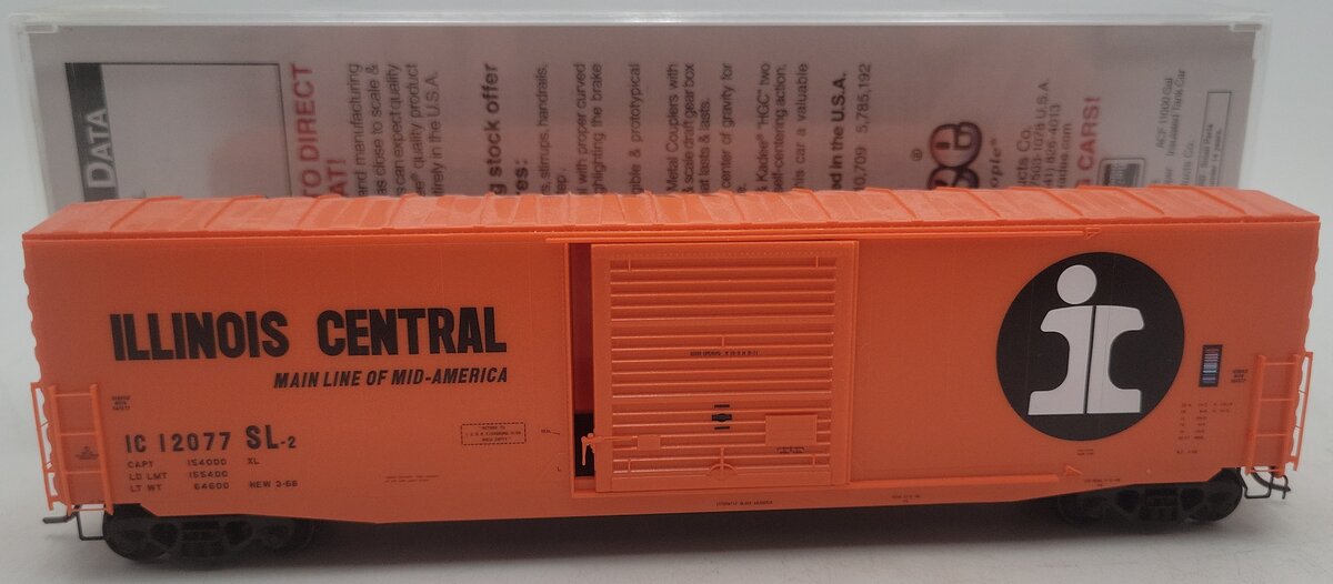 Kadee 9298 HO Scale Illinois Central Boxcar #12077 EX/Box
