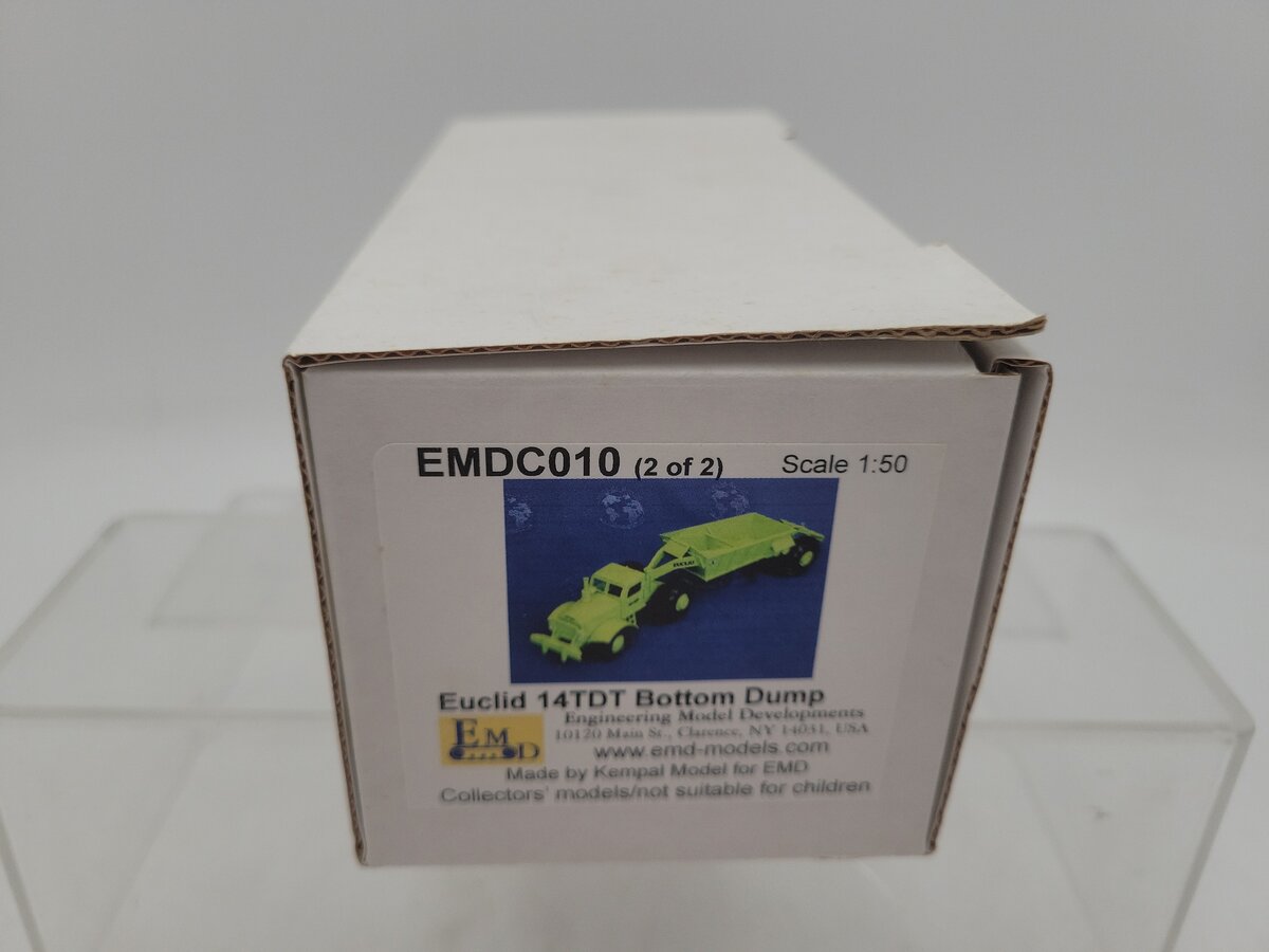 EMD C010 1:50 Scale 14TDT Green Euclid Bottom Dump Trailer EX/Box