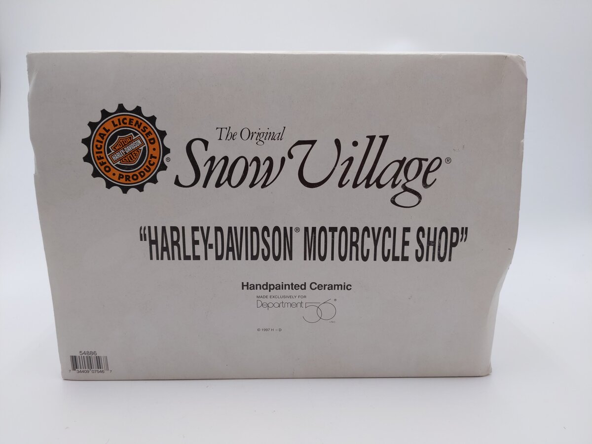 Dept 56 56.54886 Harley Davidson Motorcycle Shop EX/Box