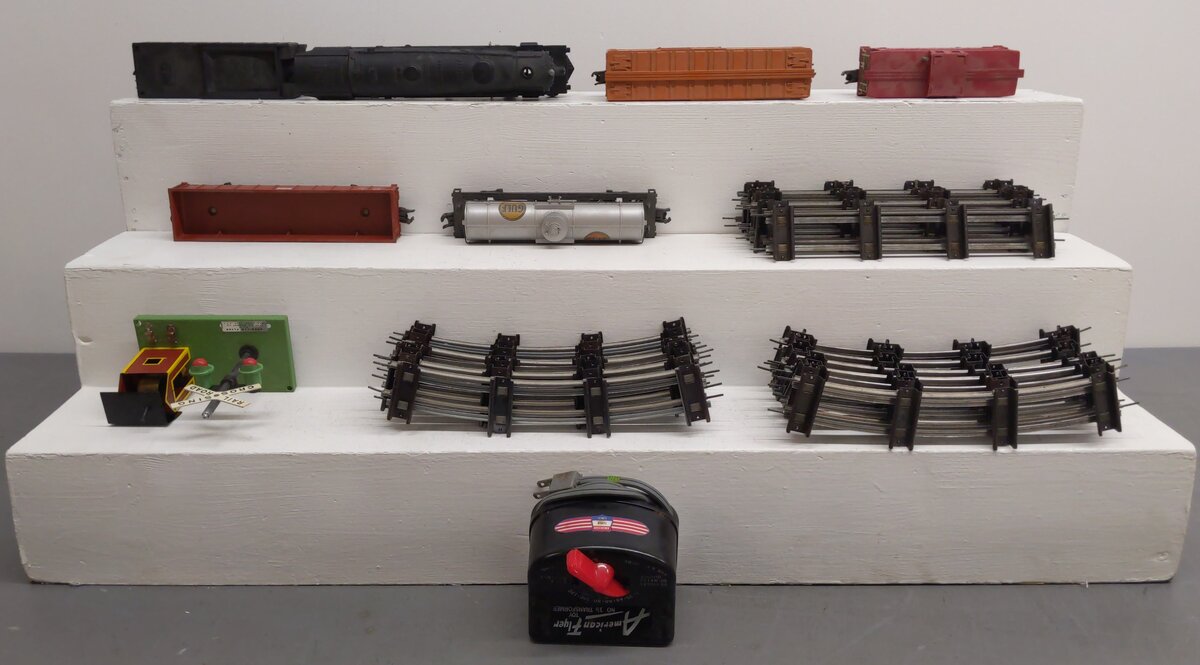 American Flyer K5412T Vintage S Arrow Steam Freight Set: 287, 941, 923, 925, 938 VG/Box