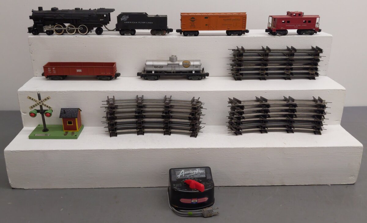 American Flyer K5412T Vintage S Arrow Steam Freight Set: 287, 941, 923, 925, 938 VG/Box