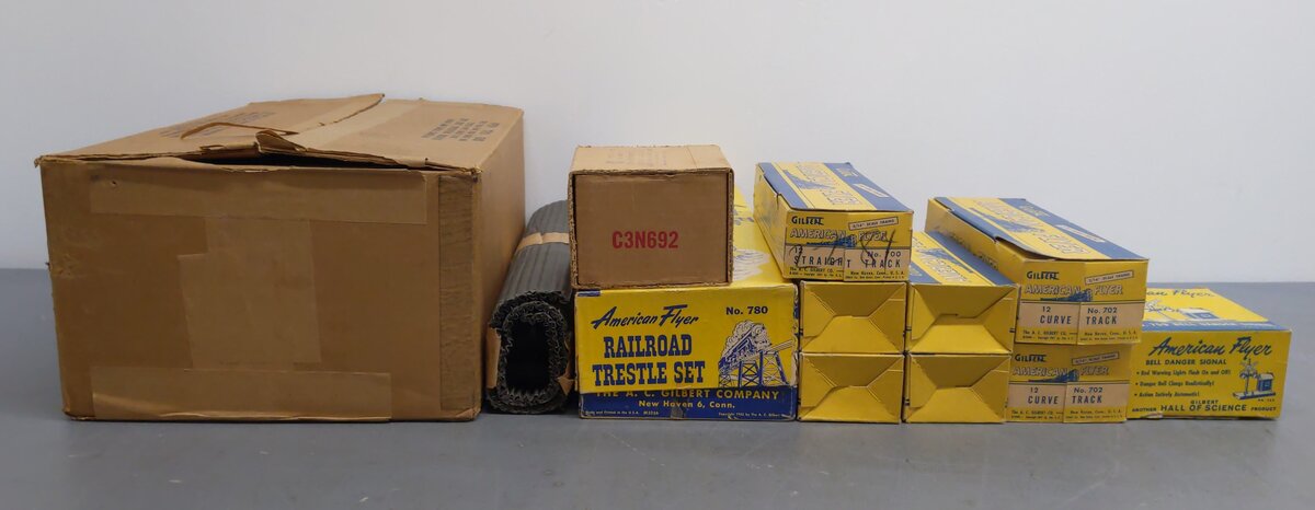 American Flyer K5412T Vintage S Arrow Steam Freight Set: 287, 941, 923, 925, 938 VG/Box