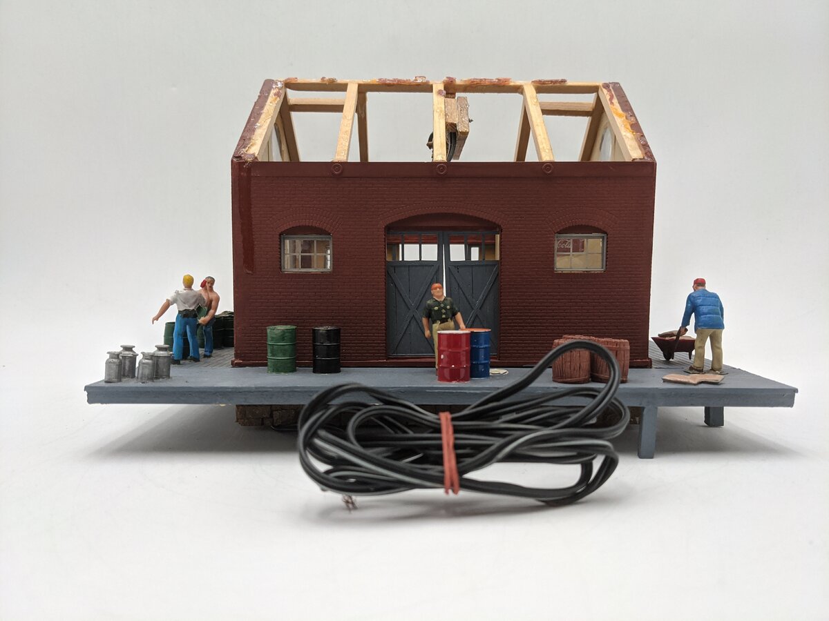 O Scale Custom Built Warehouse Lighted