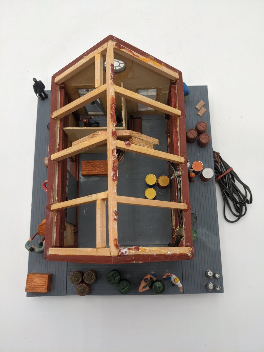 O Scale Custom Built Warehouse Lighted