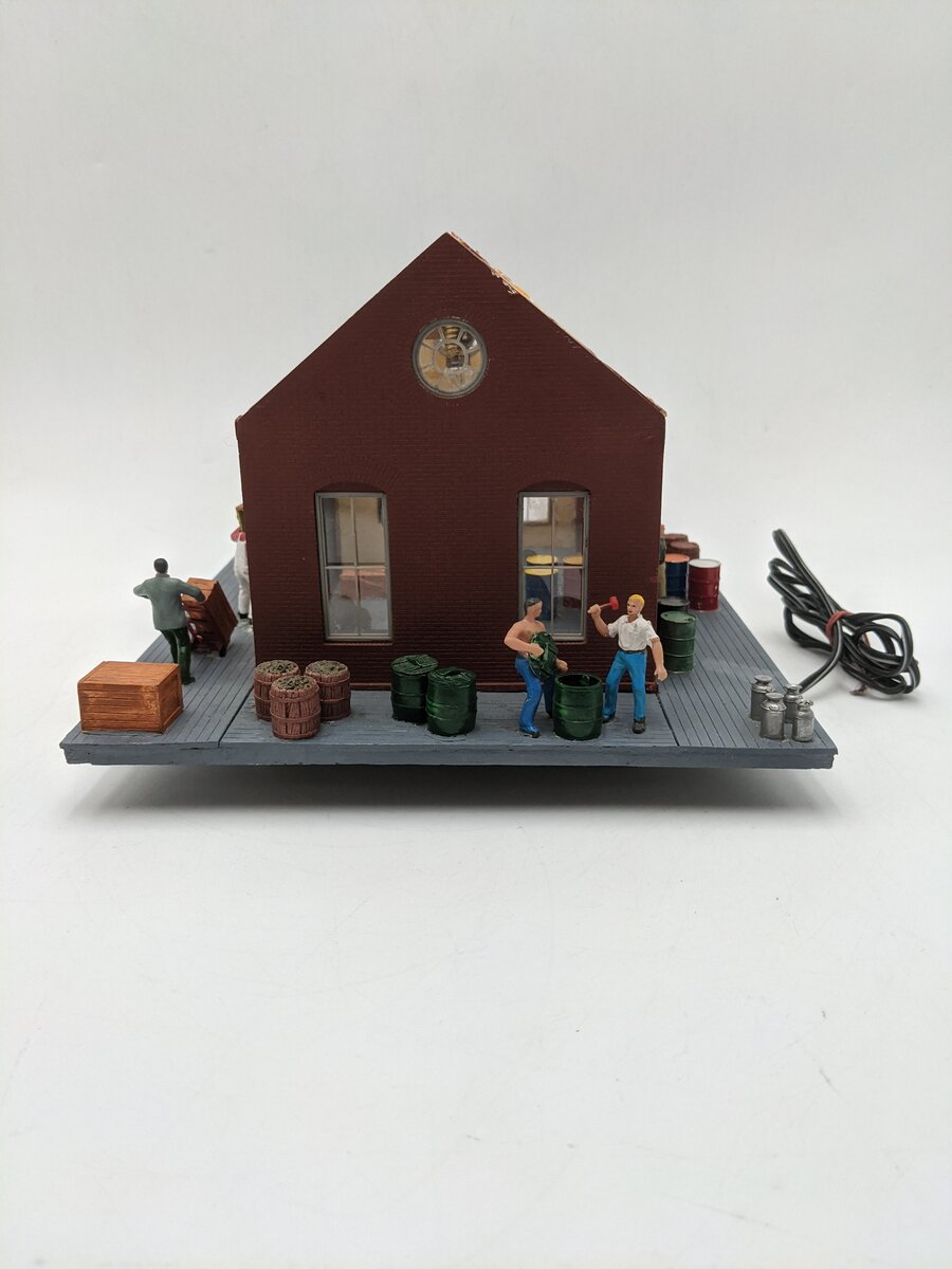 O Scale Custom Built Warehouse Lighted