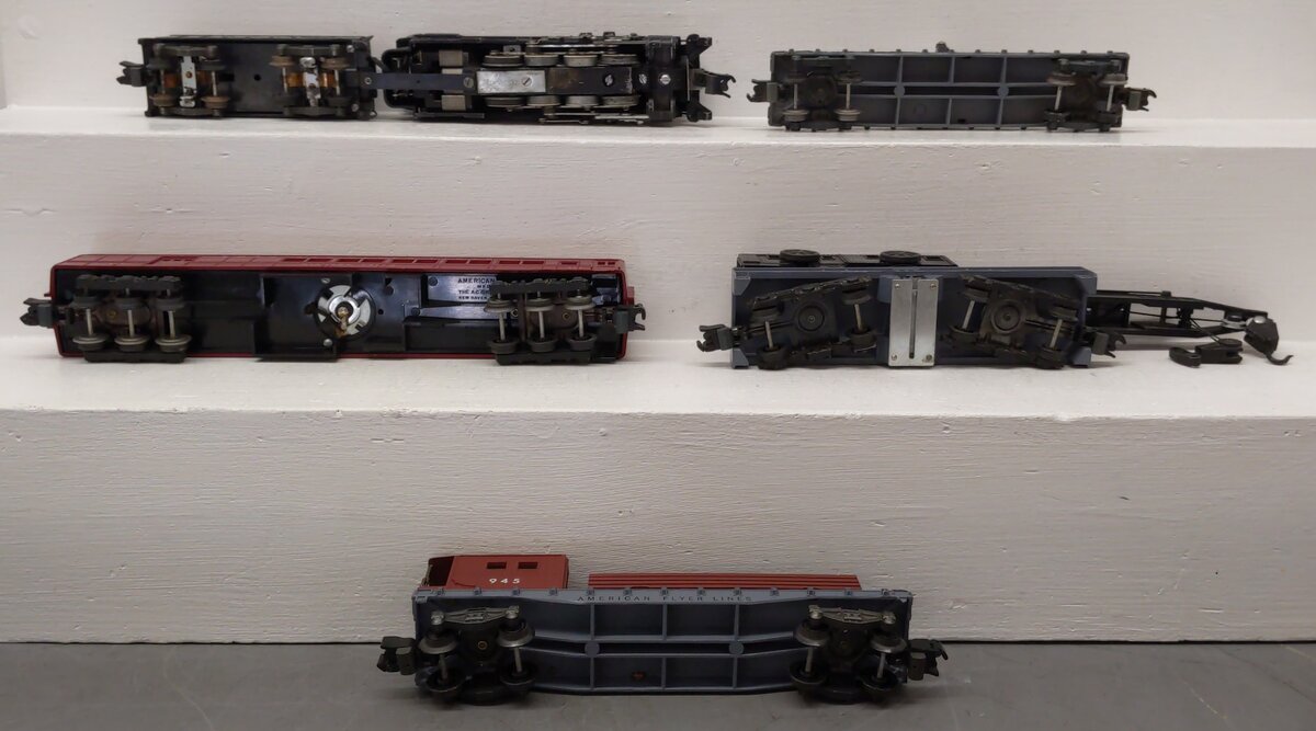 American Flyer K5440T Vintage S Yard King Steam Work Set: 343 953R 934 944 945 VG/Box