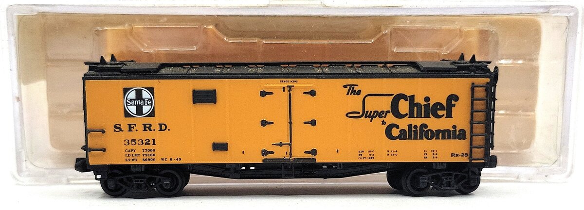 Tex-N-Rails 35321 N Scale S.F.R.D "Santa Fe All The Way" Reefer Car EX/Box