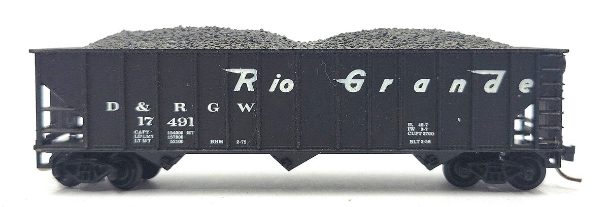 Atlas 3273 N Scale Rio Grande Hopper Car w/Coal Load LN