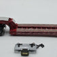 First Gear 1:50 Diecast Mack Granite MP White w/Red Lowboy Trailer VG