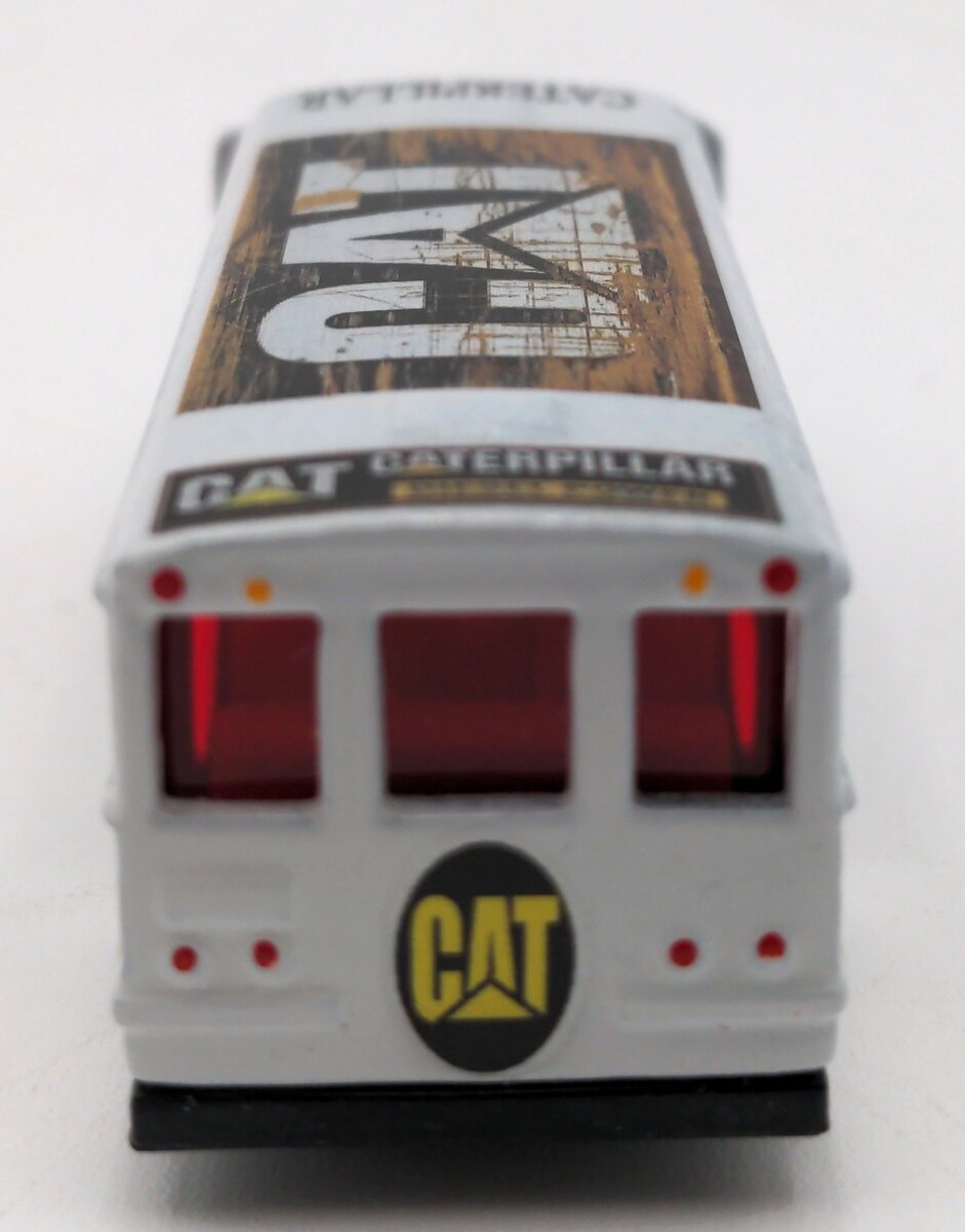 Mattel 1:64 Scale Diecast Hot Wheels Caterpillar-Themed School Bus NEW