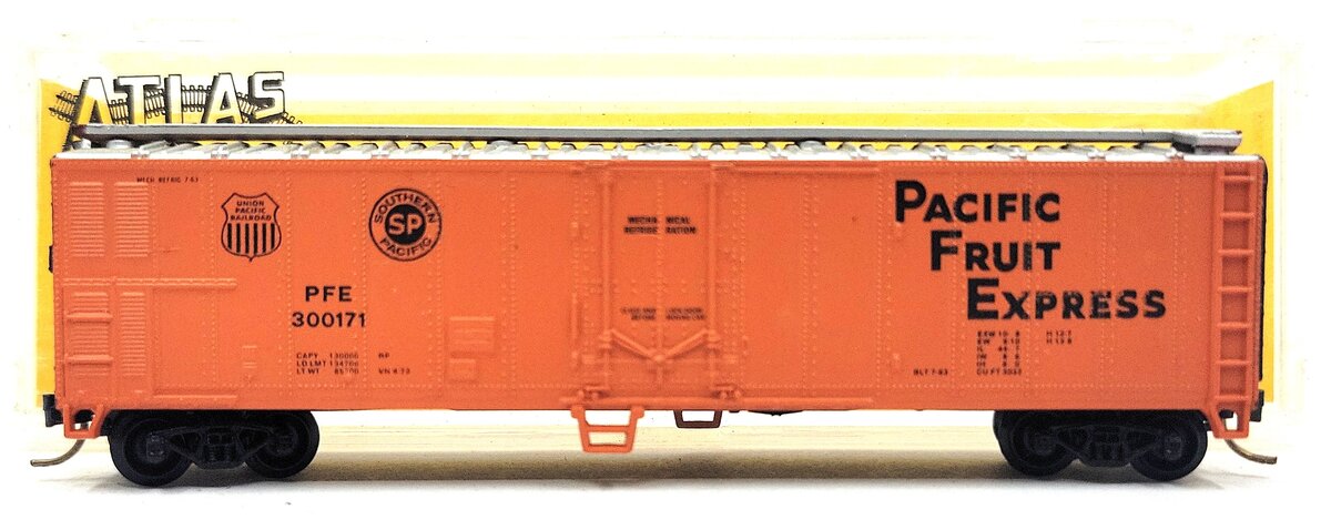 Atlas 3661 N Scale 50' Pacific Fruit Express Mechanical Reefer #300171 LN/Box
