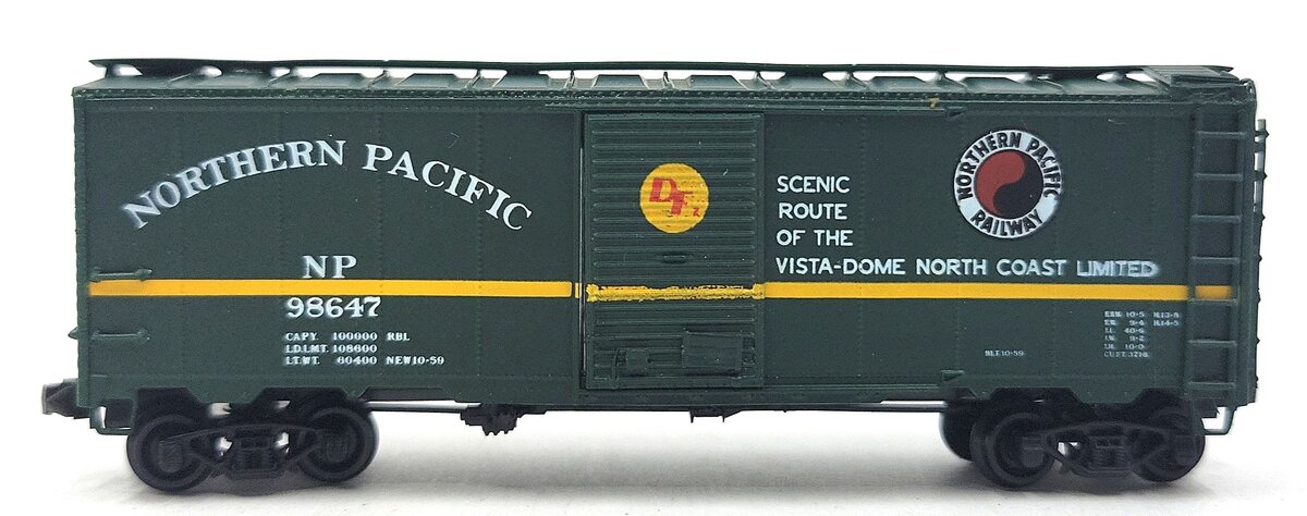 Tex-N-Rails 98647 N Scale Northern Pacific 1937 AAR Box Car EX/Box