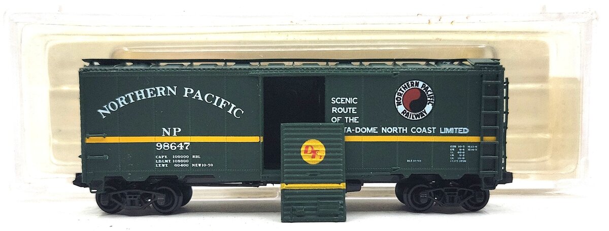 Tex-N-Rails 98647 N Scale Northern Pacific 1937 AAR Box Car EX/Box