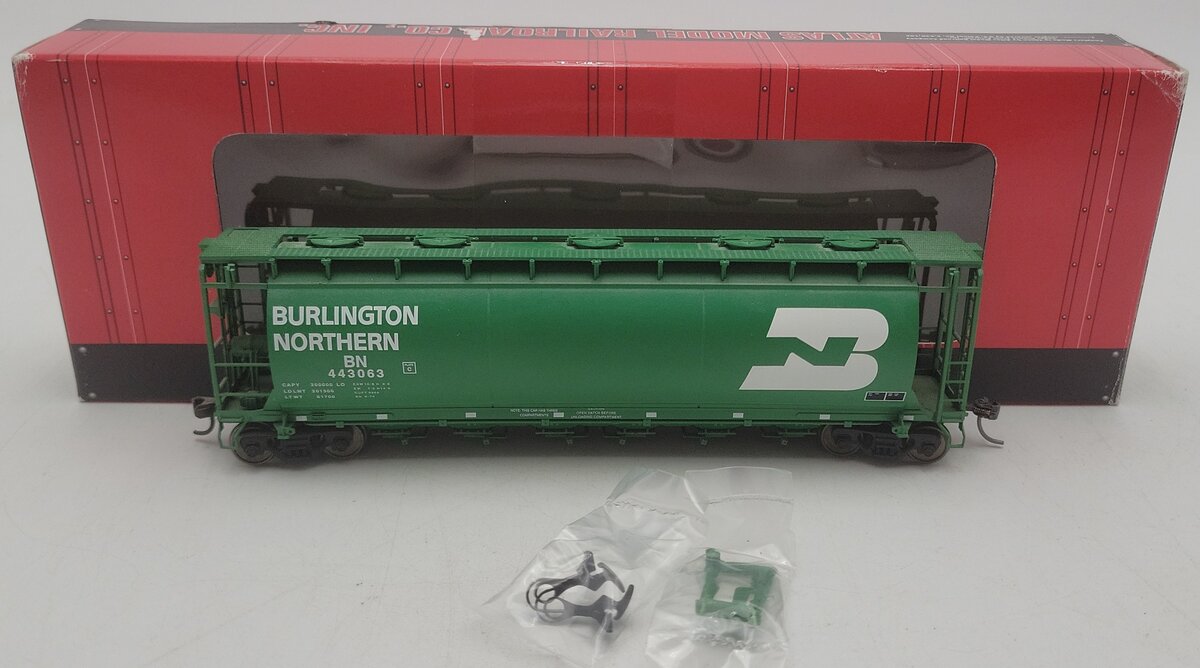 Atlas 1956-5 HO Scale Burlington Northern ACF 6-Bay Cylindrical Hopper #443063 EX/Box