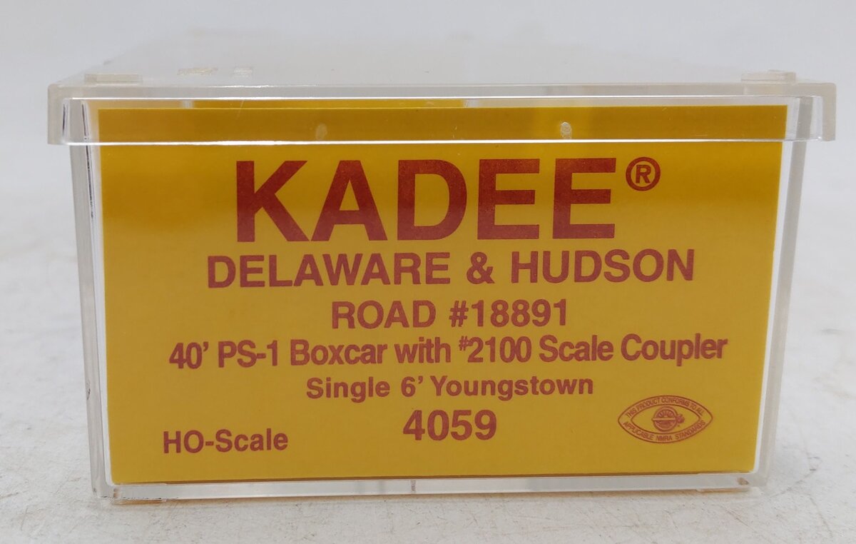 Kadee 4059 HO Scale Delaware & Hudson 40' PS-1 Boxcar #18891 EX/Box