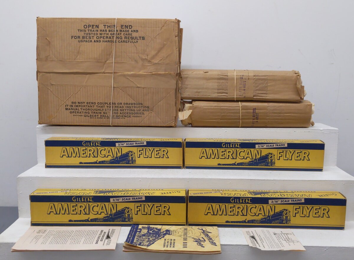 American Flyer 5570H Vintage S Gauge Silver Rocket Diesel Passenger Set Boxes EX/Box
