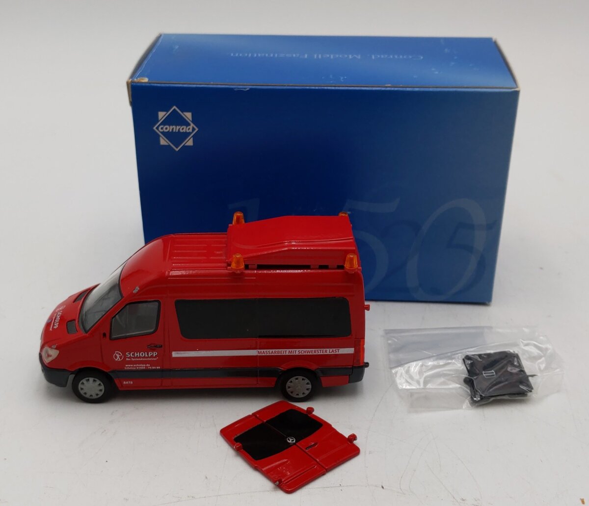 Conrad 1:50 Scale 1611-02 Mercedes-Benz Sprinter BF3 Fahrzeug Scholpp EX/Box