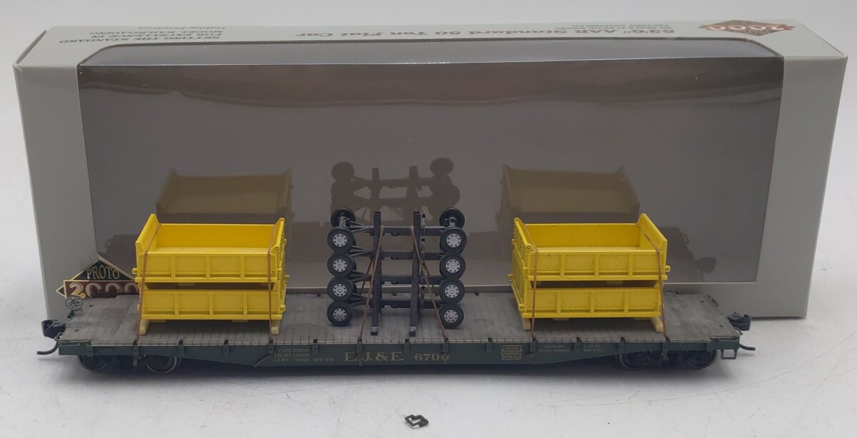 Proto 2000 920-54544 HO Scale EJ & ER Flatcar #6700 W/ Load EX/Box