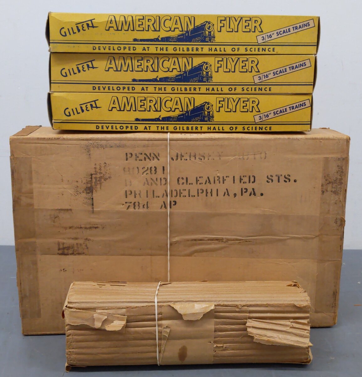 American Flyer K5434T VIntage S Silver Comet Diesel Passenger: 466 960 962 963 VG/Box