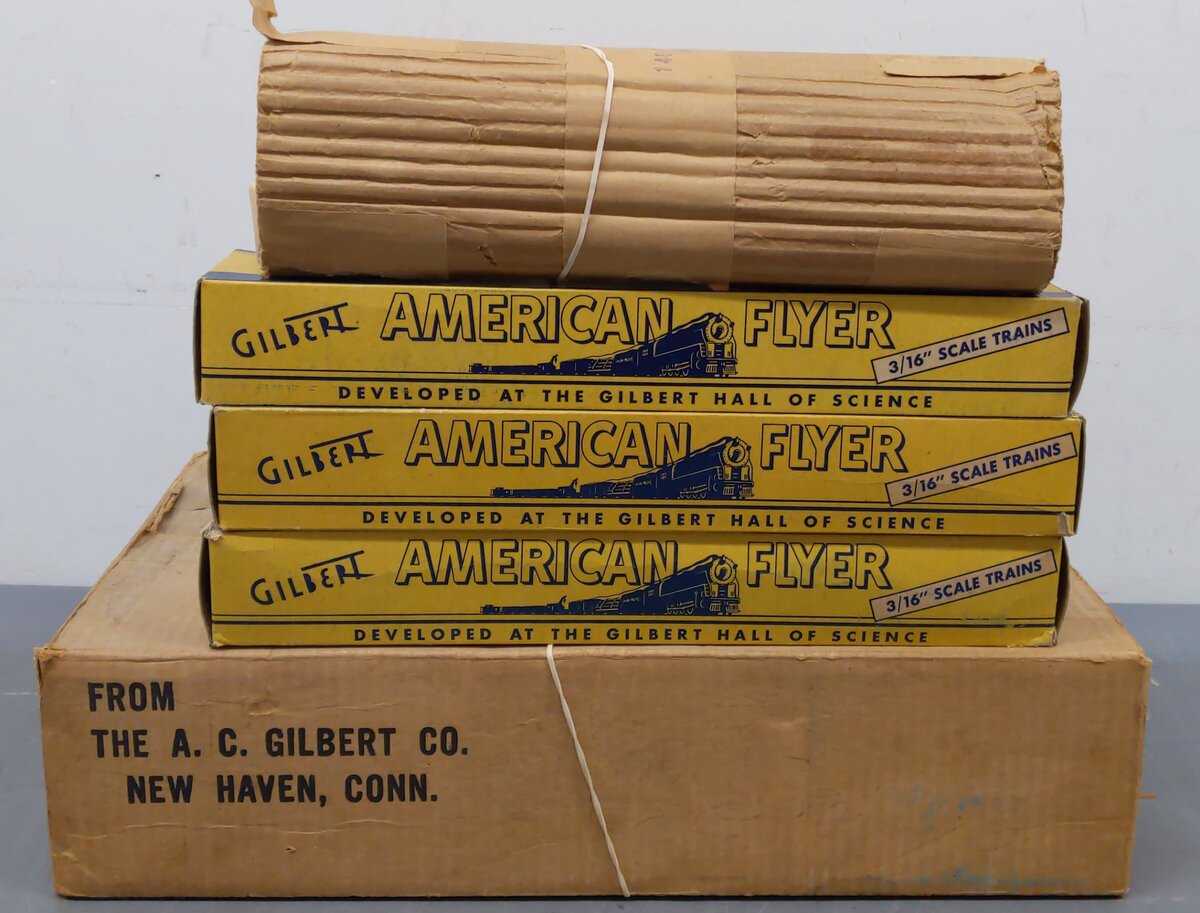 American Flyer K5434T VIntage S Silver Comet Diesel Passenger: 466 960 962 963 VG/Box