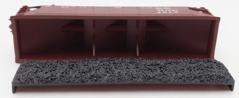 Bluford Shops BLU15-08 N Scale Santa Fe 3-Bay Offset Side Hopper Car #183150 LN/Box