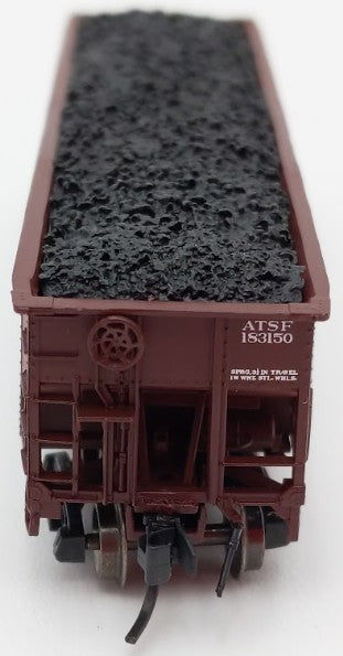 Bluford Shops BLU15-08 N Scale Santa Fe 3-Bay Offset Side Hopper Car #183150 LN/Box