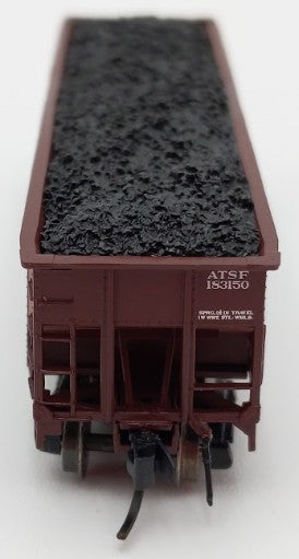 Bluford Shops BLU15-08 N Scale Santa Fe 3-Bay Offset Side Hopper Car #183150 LN/Box