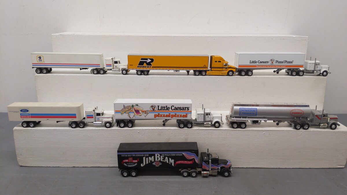 Matchbox, ERTL, Lionel & Other Assorted Trucks w/ Trailers [7] VG