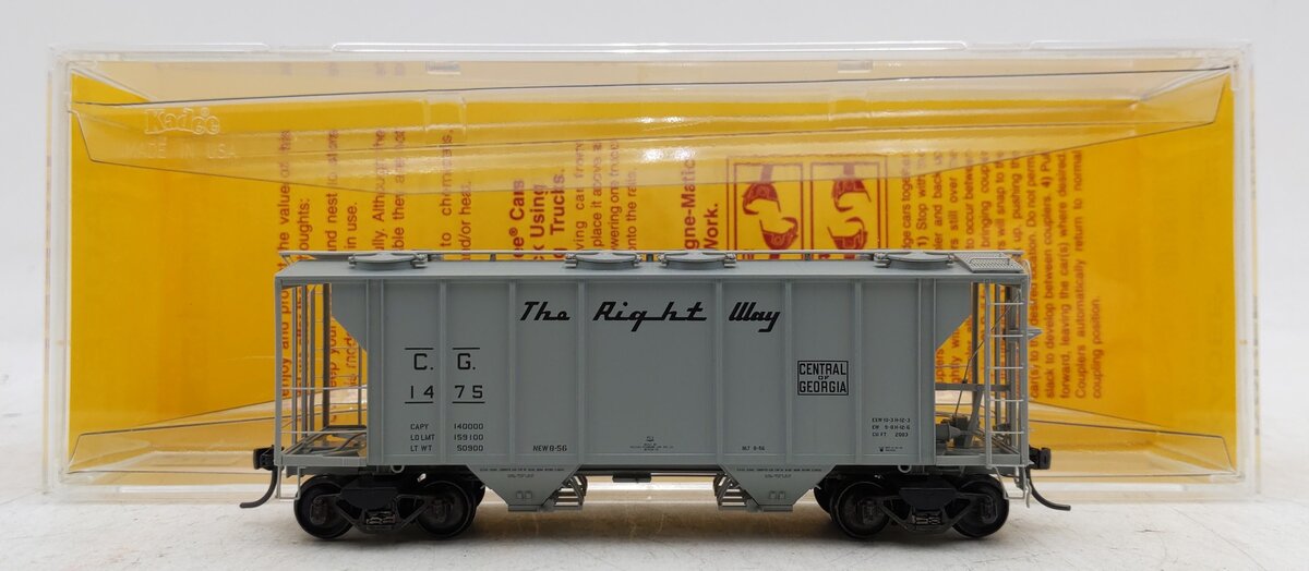 Kadee 8313 HO Scale Central of Georgia PS-2 Covered Hopper #1475 EX/Box