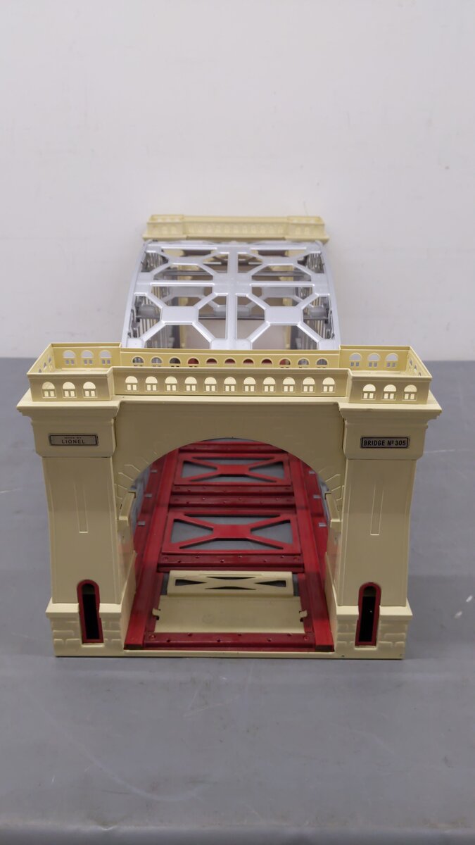 Lionel 6-32904 O Gauge Grey & Red Tinplate Hellgate Bridge #305 VG