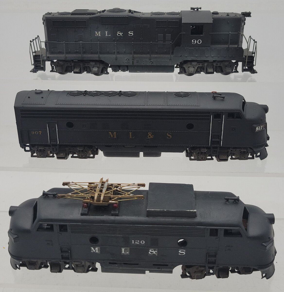 Atlas & Other HO Assorted ML&S Diesel & Electric Locomotives #90,120,907 [3] EX