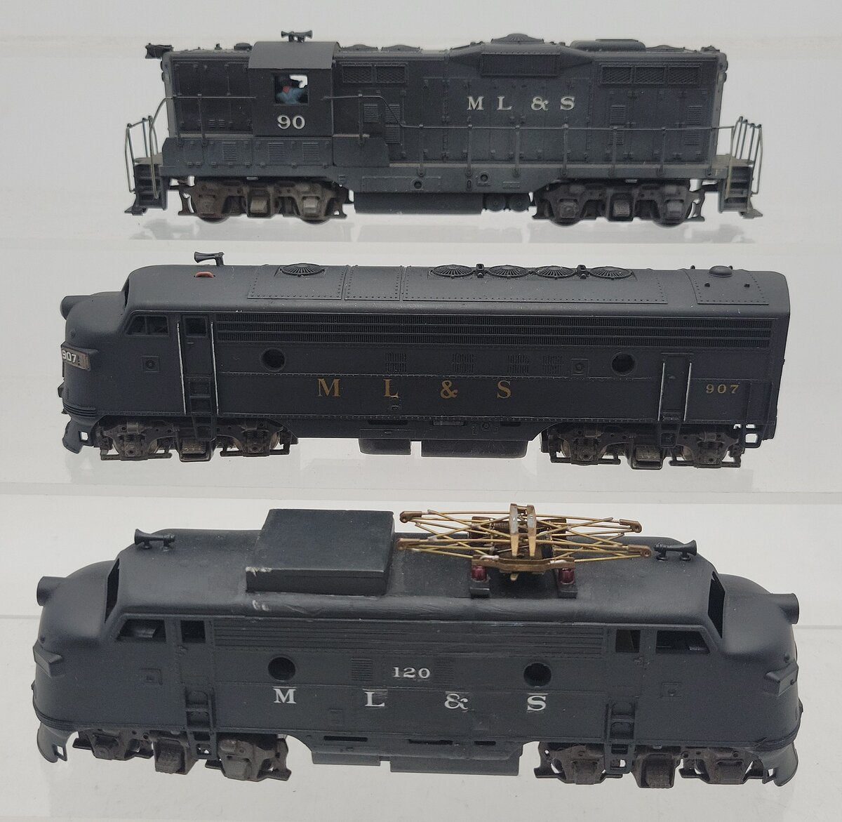 Atlas & Other HO Assorted ML&S Diesel & Electric Locomotives #90,120,907 [3] EX