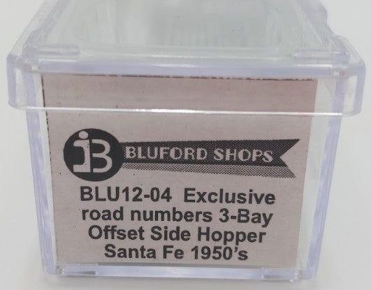 Bluford Shops BLU12-04 N Scale Santa Fe 3-Bay Offset Side Hopper Car #78803 EX/Box