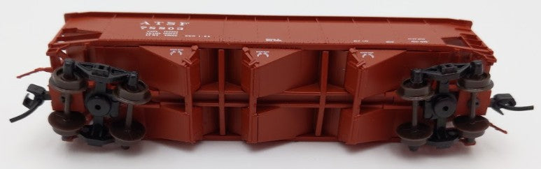Bluford Shops BLU12-04 N Scale Santa Fe 3-Bay Offset Side Hopper Car #78803 EX/Box