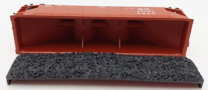 Bluford Shops BLU12-04 N Scale Santa Fe 3-Bay Offset Side Hopper Car #78803 EX/Box
